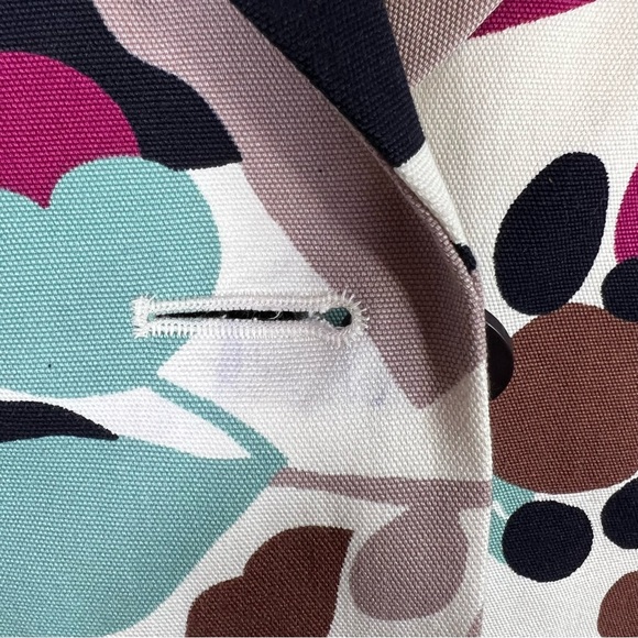 🎉HP🎉 NEW NWOT Hinge Floral Abstract Short Sleeve Cropped Blazer Jacket SMALL - Picture 16 of 16